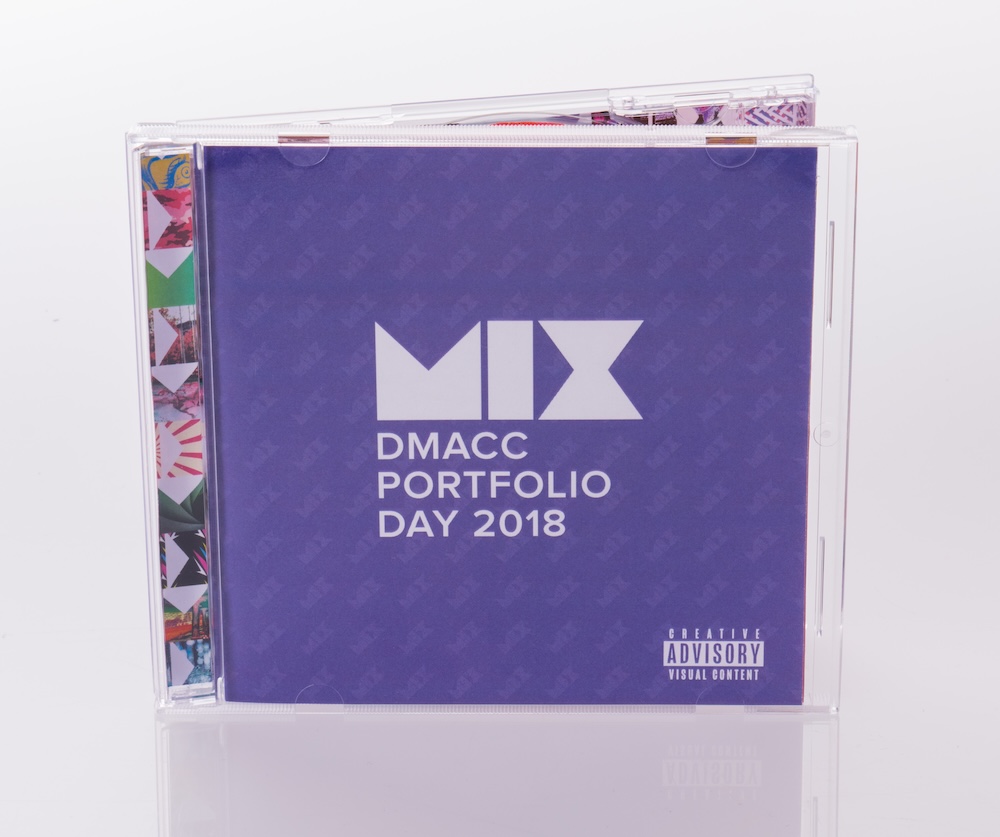 DMACC Portfolio Day MIX CD Invite Front Jewel Case