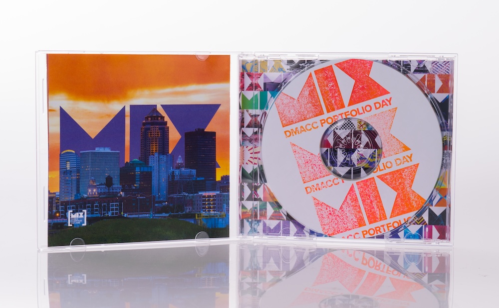 DMACC Portfolio Day MIX CD Invite Open Jewel Case with Booklet and CD Inside