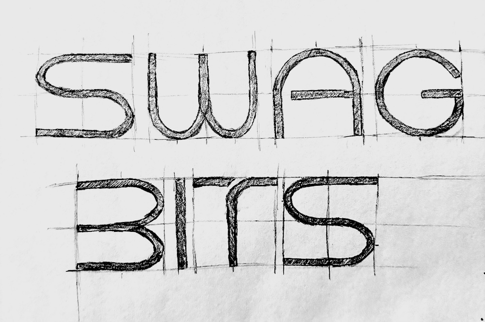 SWAG BITS Logo Text Sketch