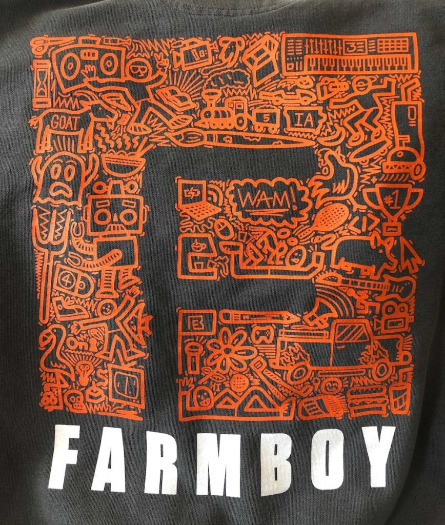Farmboy Sweatshirt Back Design Illustration Print Quality