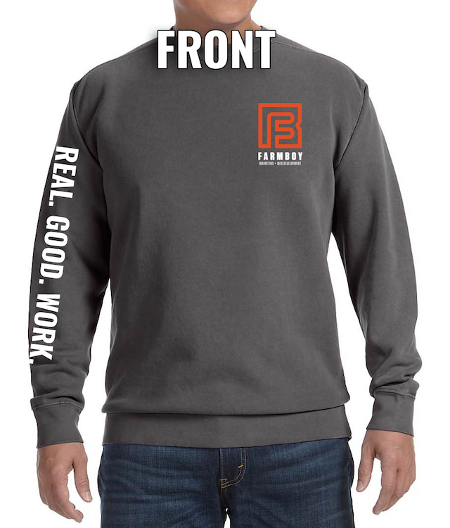 Farmboy Sweatshirt Design Mockup Front