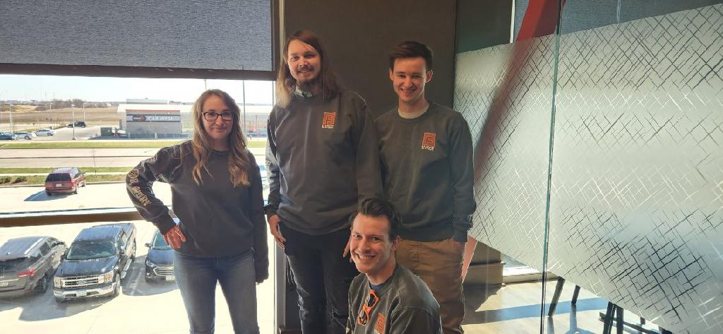 Farmboy Sweatshirt as Modeled by the Dev Team