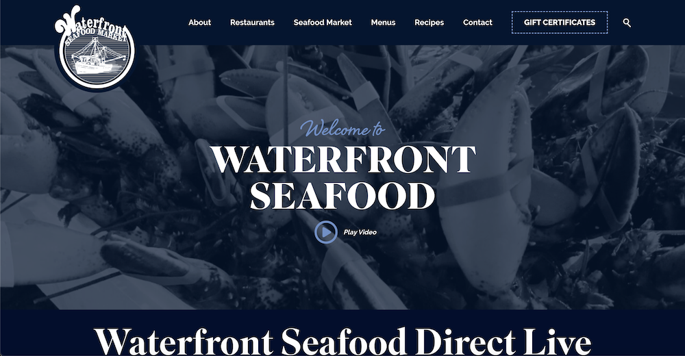 Waterfront Seafood Website
